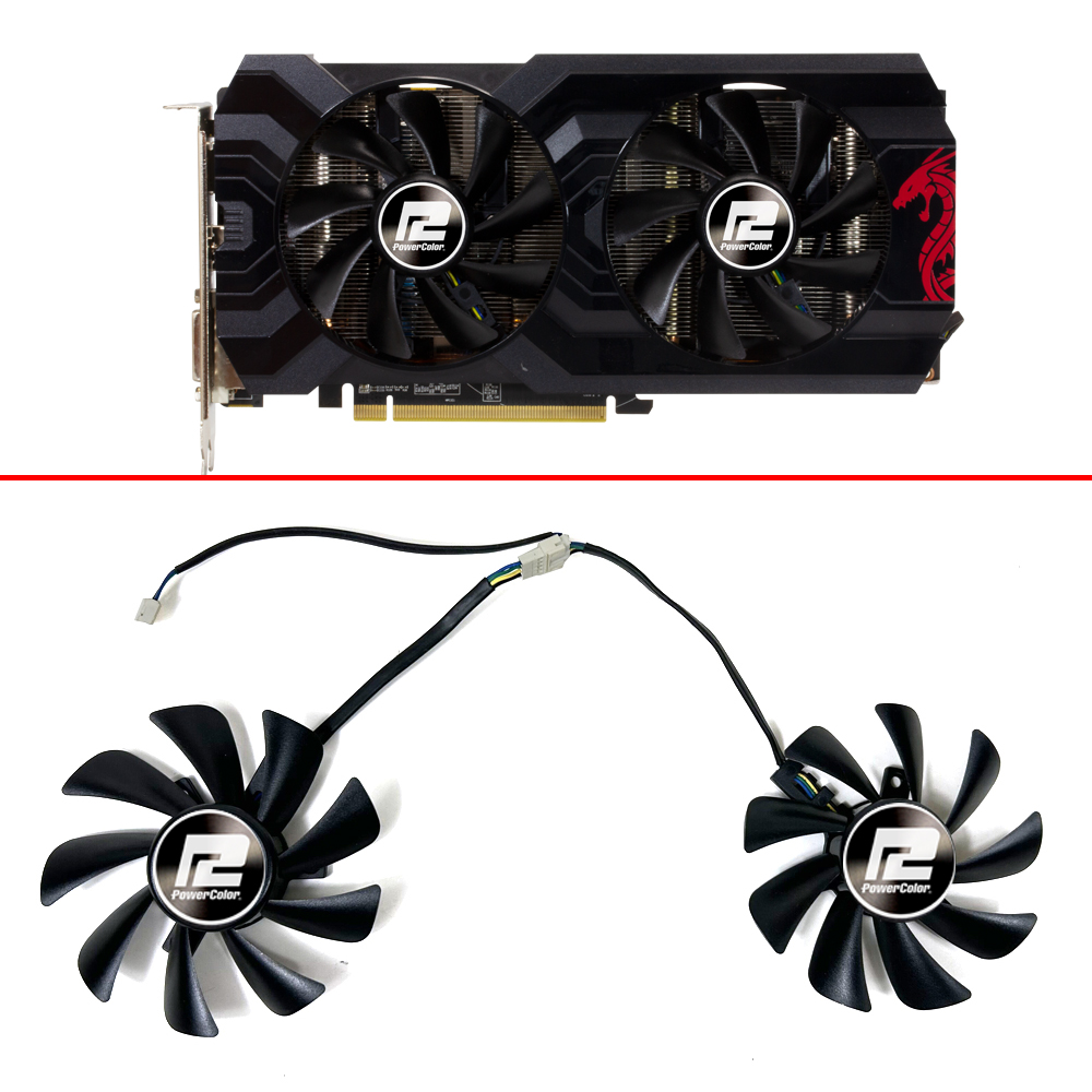 Rx 580 8Gb 2048Sp Gpu - Neuer lüfter 85mm t129215su 4pin rx480