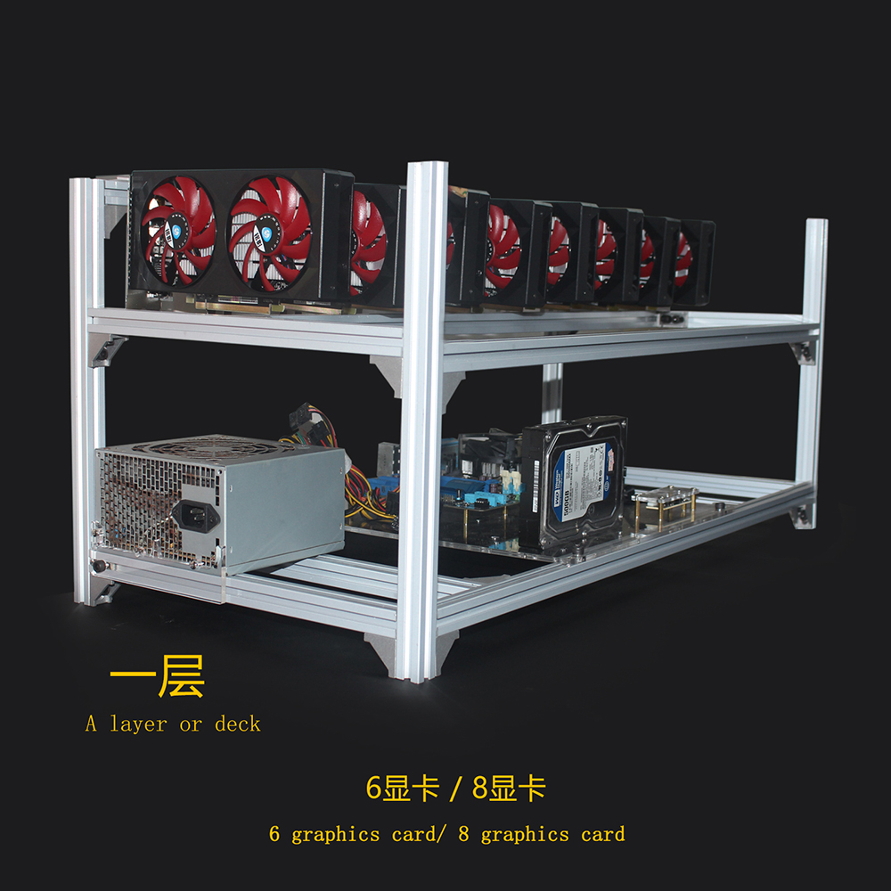 6 8 12 19 GPU Miner Mining Rig – 12 Gpu Open Air Frame Case Bewertung und Preis