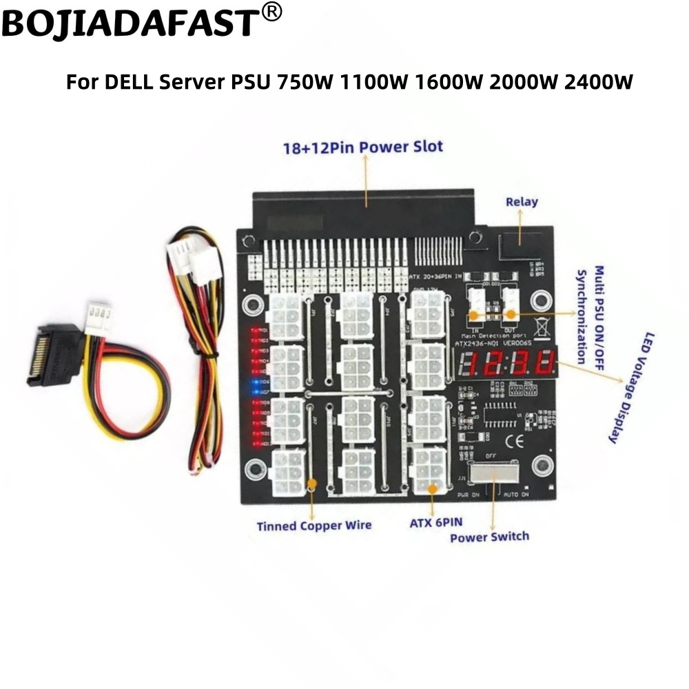 12 Ports PCIe 6Pin Stecker Bre – 2400W Server Psu Breakout Board Bewertung und Preis